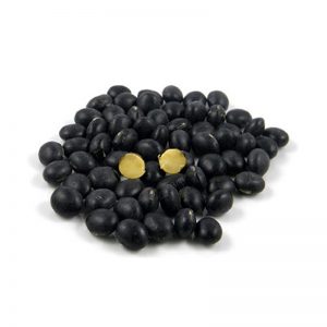 Dried-black-soybeans-with-yellow-kernel